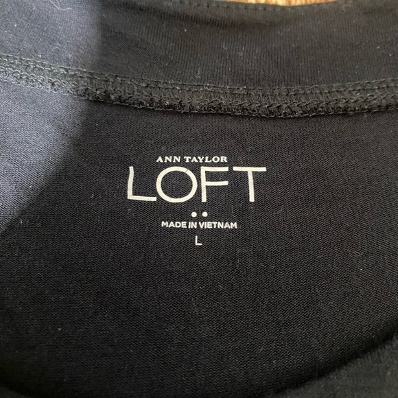 LOFT Black Embellished Sleeveless Tank Top - Picture 4 of 9